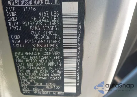 2017 Nissan Juke Sv from USA, damaged, VIN JN8AF5MV4HT752434